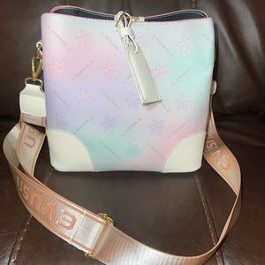 Rainbow Pastel Bucket Bag with Strap